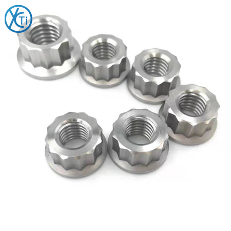 Titanium 12 Point Flange Nut